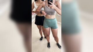 Just 2 sisters post workout airing our titties