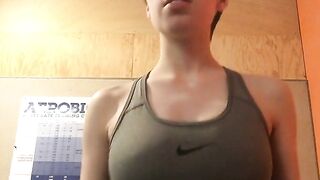 Nervous flash in my school gym