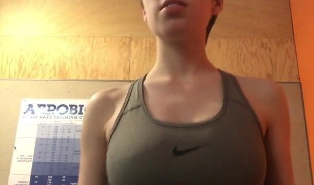 Nervous flash in my school gym