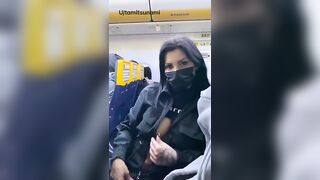 Titty Drop: ing my boobs on a full flight ????✈️ #2