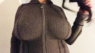 Titty Drop: Love the way my sweater molds around my body #2