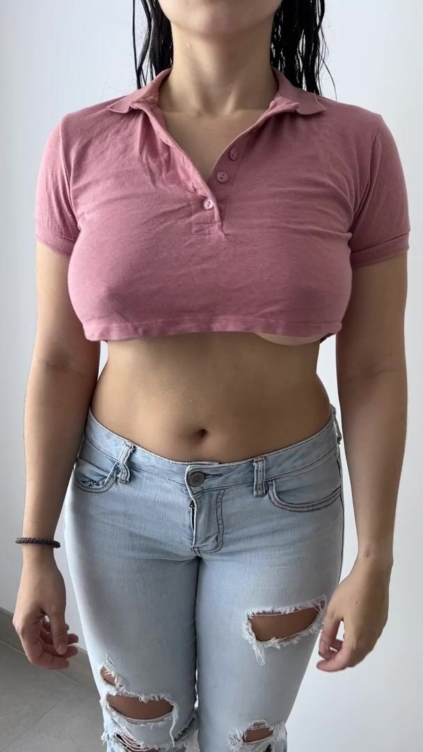 Big titties in a small shirt? What could go wrong
