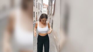 Showed my titts in town today ;) what do you think? Titty drop approved? :PPPP