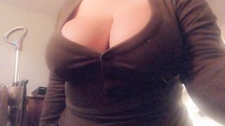 Captions aren't easy... here's me dropping my tits for you!