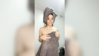 Titty Drop: Just came out the shower to  you my tits #1