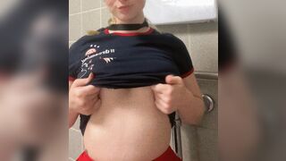 Titty Drop: [Flash]ing with my tits at work makes me feel like the slut that I am hehe???? #2