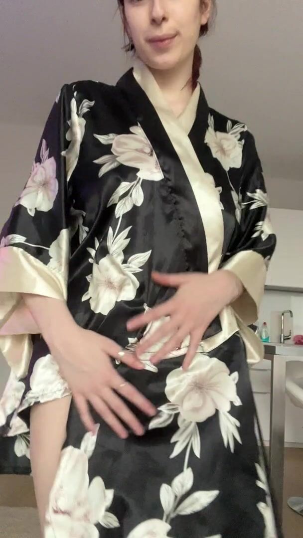 The robe opens - the celebration begins