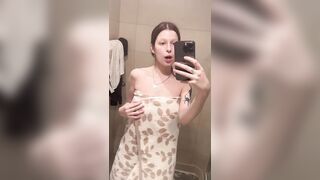 Titty Drop: ... The towel goes down and down… #2