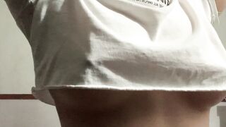 stop what you’re doing and hands on my tits