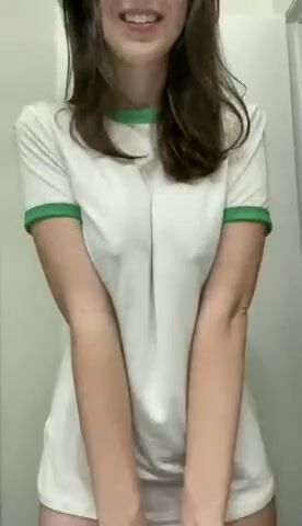 Showed her beautiful breasts
