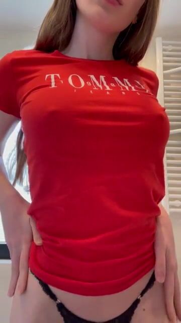Just dropping by dropping my titties for you