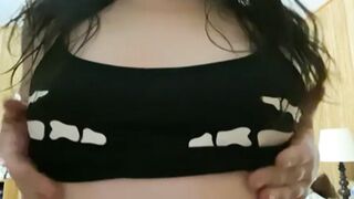 Titty Drop: I promised I would try to do a titty drop with my perky little tits - was fun to make! #3