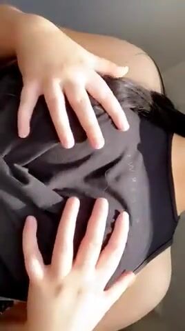 Revealing my big soft tits for you...