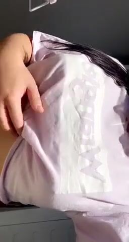 Revealing my big titties for you