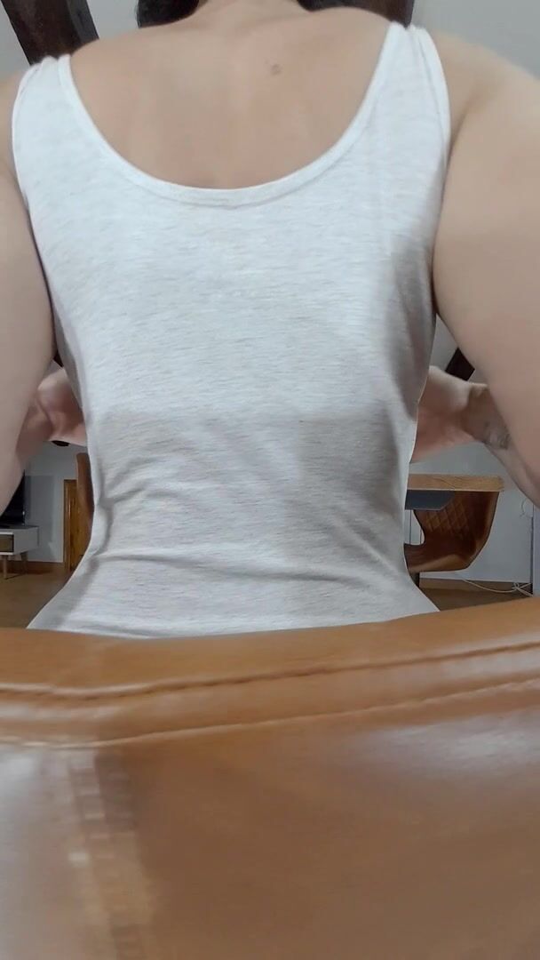 Revealing my boobs on my swivel chair (reveal)