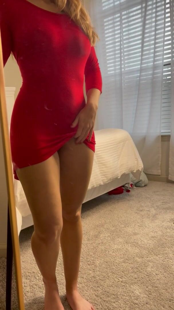 Revealing them out of my sexy dress just for you