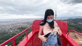 Revealing to the city of Barcelona from mount Tibidabo