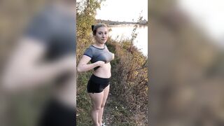 Titty Drop: Dropped my boobs outside on the trail #2