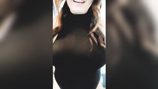 Titty Drop: Dropping by to prove I can still make this bodysuit slutty! #2